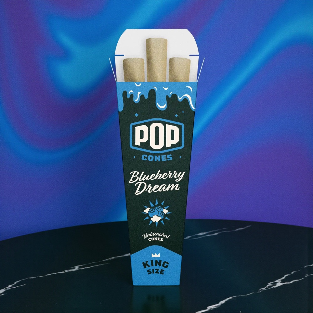 Pop Cones Bluberry Dream King Size 3pk