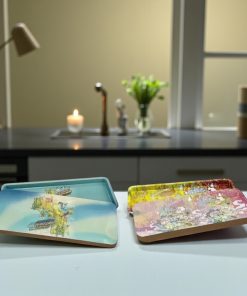 3D Holographic Metal Rolling Tray w/ Lid