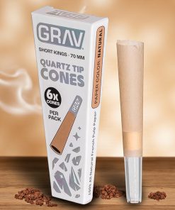 Grav Quartz Tip Cones-Short Kings-Natural  6pk