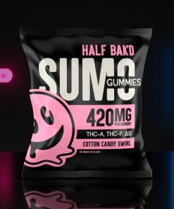 Half Bak'd SUMO Cotton Candy Swirl 420mg Gummies 2ct