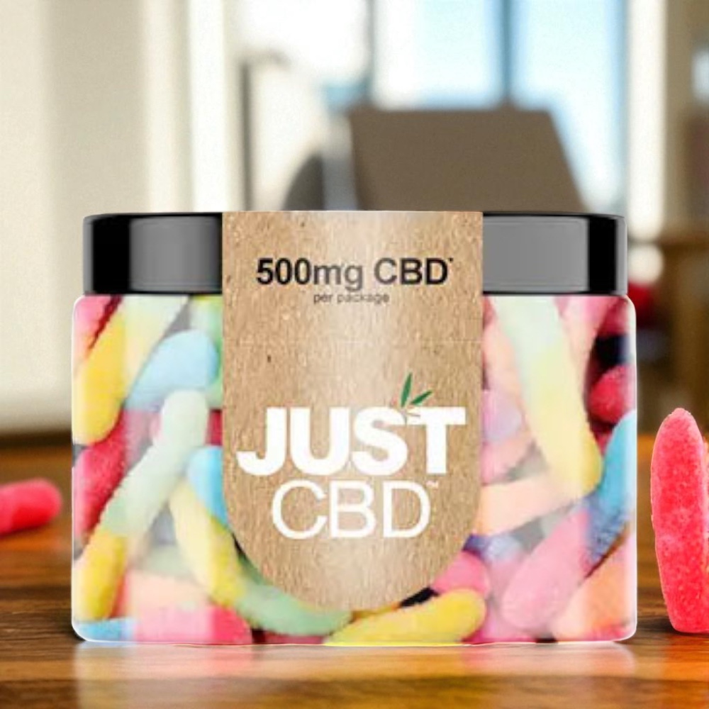 JustCBD Hemp Infused Sour Worms 500mg