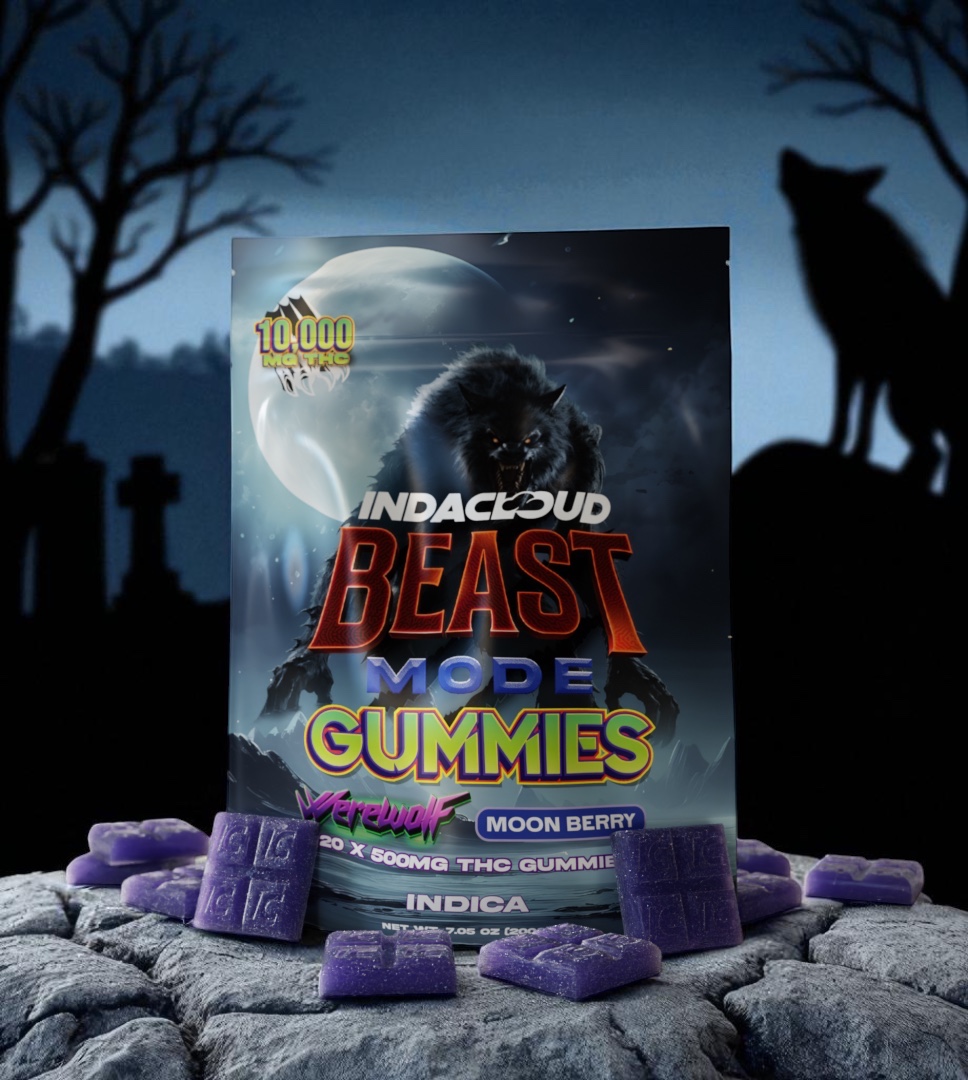 IndaCloud MoonBerry Beast Mode 10,000mg Gummies 20ct