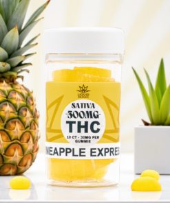 Liquid Gummies Pineapple Express 4:1 THC:CBD 300mg Sativa Gummies 20ct