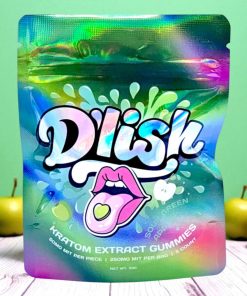 D'lish Sour Green Apple Kratom Extract Gummies 5ct