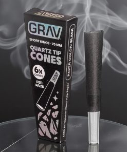 Grav Quartz Tip Cones-Short Kings-Black 6pk