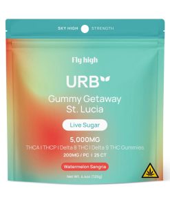 Urb Gummy Getaway St. Lucia Live Sugar Blend Watermelon Sangria 5,000mg Gummies 25ct